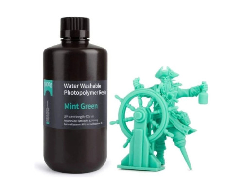 Фотополімерна смола ELEGOO Resin, Water Washable, 1кг, green mint (50.103.0020) Фотополімерна смола ELEGOO Resin, Water Washable, 1кг, green mint (50.103.0020)
