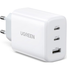 Зарядний пристрій Ugreen 3xUSB 65W (2xType-C+USB QC3.0) Fast Charger White CD275 (90496)
