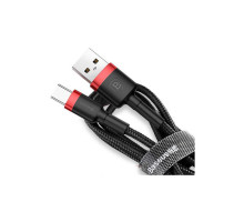Дата кабель USB 2.0 AM to USB-C 2.0m 2A red-black Baseus (CATKLF-C91)