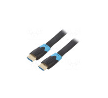 Кабель мультимедійний HDMI M to HDMI M 10.0m flat black Vention (AAKBL)