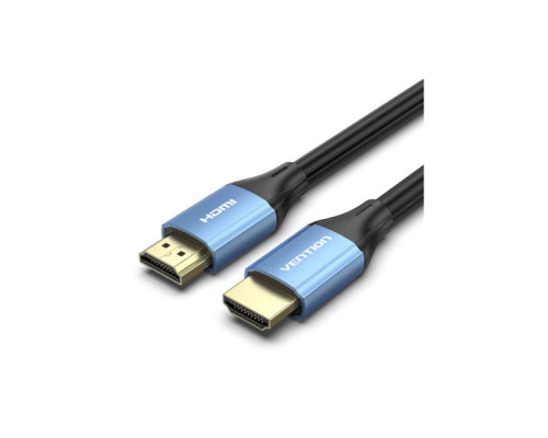 Кабель мультимедійний HDMI to HDMI 2.0m V2.0 4K 60Hz Aluminum Alloy Blue Vention (ALHSH)