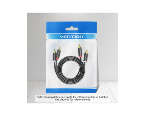 Кабель мультимедійний 2xRCA M to 2xRCA M 1.5m black Vention (BCMBG)