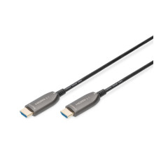 Кабель мультимедійний HDMI M to HDMI M 30m 8K AOC hybrid-fiber black Digitus (AK-330126-300-S)