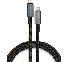 Дата кабель USB-C to USB-C 0.8m USB4 240W 40GBps 8K60Hz Nylon Vinga (VCPDCU4)