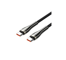 Дата кабель USB-C to USB-C 2.0m 5A nylon braided black Vention (CTYBH)