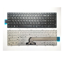 Клавіатура ноутбука Dell Inspiron 15-3000/15-5000 Series черная с черной рамкой UA (A43874)