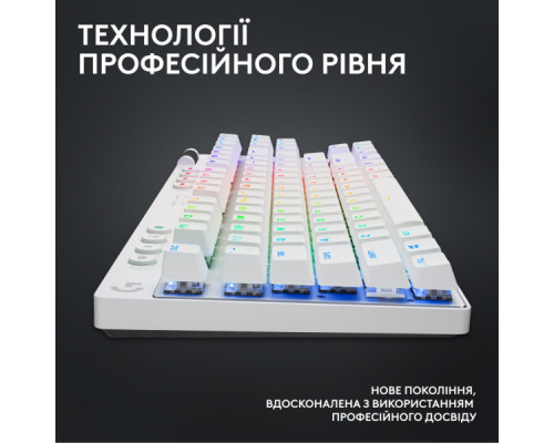 Клавіатура Logitech G PRO X TKL Lightspeed Tactile USB UA White (920-012148)