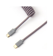 Дата кабель USB 2.0 AM to USB-C 1.36m Coiled grey Keychron (CABG_KEYCHRON)