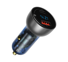 Зарядний пристрій Baseus Particular Digital Display QC+PPS Dual Quick Charger Car Charger 65W Shallow tarnish (CCKX-C0A)