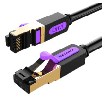 Патч-корд 3м, S/FTP cat 7 RJ-45 black Vention (ICDBI)