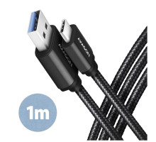 Дата кабель USB 3.2 AM to USB-C 1.0m black AXAGON (BUCM3-AM10AB)