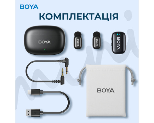Мікрофон Boya mini-18 3,5 мм/TRS/Type-C Black (mini-18)