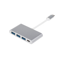 Концентратор Atcom Type-C 3.1 to 3xUSB 3.0 + Type-C 10 cm (12808)