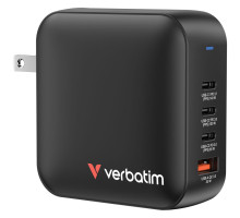 Зарядний пристрій Verbatim MiniGaN 165 W 4 ports (3xUSB-C/1xUSB-A) (32216)