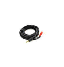 Кабель мультимедійний 3.5mm M to 2xRCA M 5.0m black Voltronic (YT-3.5(M)/2хRCA(M)-5.0Cu)