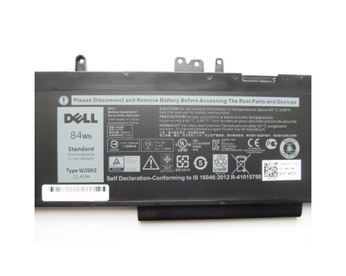 Акумулятор до ноутбука Dell Latitude E5570 WJ5R2, 84Wh (7280mAh), 6cell, 11.4V, Li-ion (A47406)