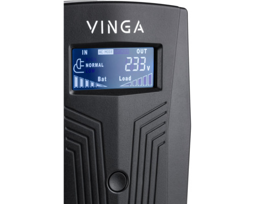 Пристрій безперебійного живлення Vinga LCD 800VA plastic case with USB (VPC-800PU)