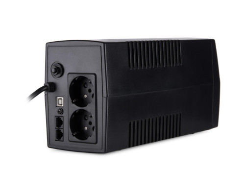 Пристрій безперебійного живлення Vinga LCD 800VA plastic case with USB (VPC-800PU)