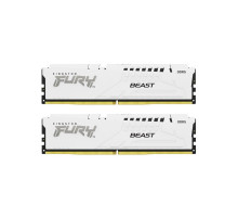 Модуль пам'яті для комп'ютера DDR5 32GB (2x16GB) 6000 MHz Beast White Kingston Fury (ex.HyperX) (KF560C36BWE2K2-32)