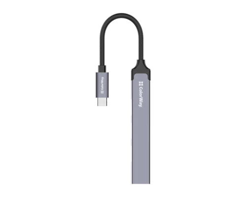 Концентратор ColorWay USB-C 4-в-1 USB2.0х3/USB3.0 (CW-HUB04) Концентратор ColorWay USB-C 4-в-1 USB2.0х3/USB3.0 (CW-HUB04)