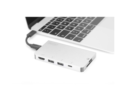 Порт-реплікатор Digitus Travel USB-C, 6 Port (DA-70867)