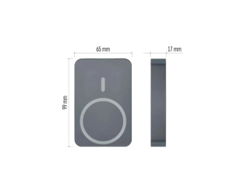 Батарея універсальна EMOS 10000mAh WI1046, 20W, Wireless, grey (B0551GY)