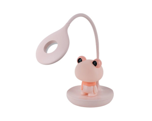 Настільна лампа Kite Froggy LED з акумулятором, рожева (K24-492-3-2)