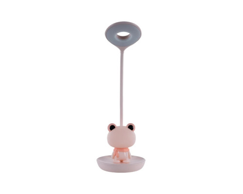 Настільна лампа Kite Froggy LED з акумулятором, рожева (K24-492-3-2)