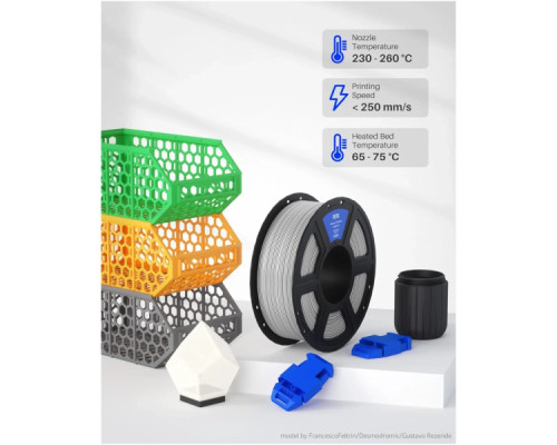 Пластик для 3D-принтера ELEGOO PETG 1кг, 1.75мм, transparent (50.203.0394)