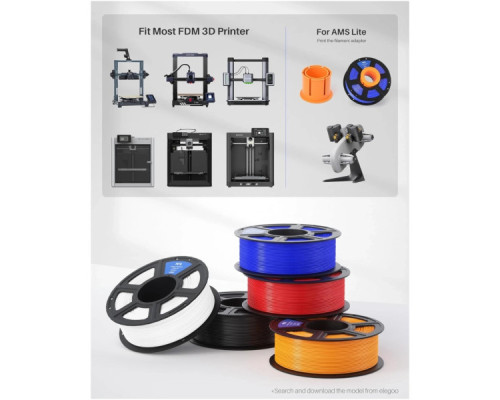Пластик для 3D-принтера ELEGOO PETG 1кг, 1.75мм, transparent (50.203.0394)