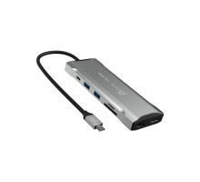 Концентратор J5create USB-C 9-in-1 2xUSB 3.2 + 2xUSB-C PD + 2xHDMI 4K + DisplayPort + SD/TF + RJ45 1000Mbps gray (JCD397-N)