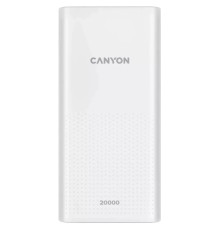 Батарея універсальна Canyon 20000mAh, Input 5V/2A, Output 5V/2.1A(Max), White (CNE-CPB2001W)