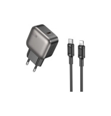 Зарядний пристрій BOROFONE BAS53A Absolute USB-C PD20W + cable USB-C to Lightning Black (6941991116186)
