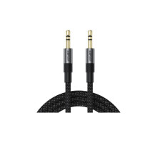 Кабель мультимедійний 3.5mm M to 3.5mm M 1.0m black Acefast (6974316285267)