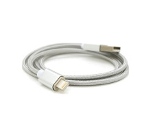 Дата кабель USB 2.0 to Lightning 1.0m 2A magnetic nylon silver Voltronic (YT-MCFB-L/S/13190/09165)