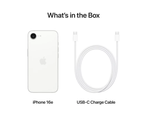 Мобільний телефон Apple iPhone 16e 128GB White (MD1R4) Мобільний телефон Apple iPhone 16e 128GB White (MD1R4)
