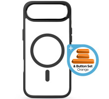 Чохол до мобільного телефона Armorstandart Unit MagCase Apple iPhone 17 Air Black + Orange Button Set (ARM90582)