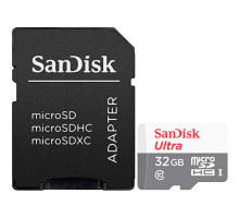 Карта пам'яті SanDisk 32GB microSD class 10 Ultra Light (SDSQUNR-032G-GN3MA)