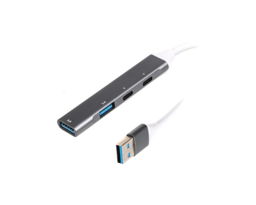Концентратор Maxxter USB 3.0 to 1xUSB 3.0 + 1xUSB 2.0 + 2xUSB-C (HU3A-4P-03)