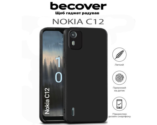 Чохол до мобільного телефона BeCover Nokia C12 Black (711777)