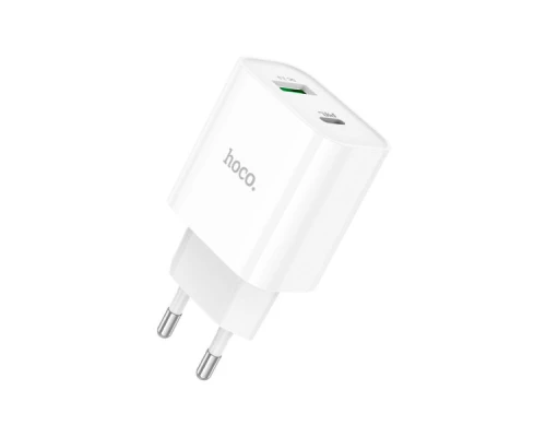 Зарядний пристрій HOCO C80A Plus Rapido PD20W+QC3.0 charger set(C to C) White (6931474779908) Зарядний пристрій HOCO C80A Plus Rapido PD20W+QC3.0 charger set(C to C) White (6931474779908)