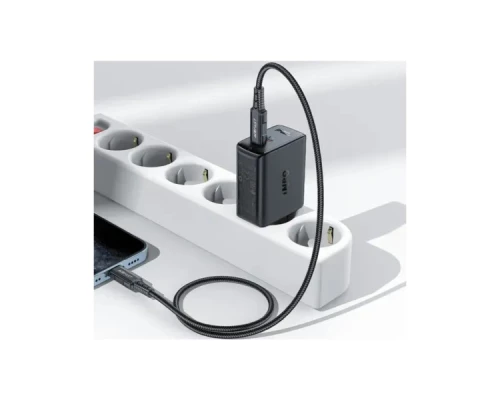 Зарядний пристрій Acefast 2xUSB 50W (USB-C+USB-C) Gan A29 Fast Charger Black (6974316281443)