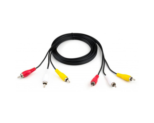 Кабель мультимедійний 3RCA to 3RCA 1.8m Vinga (VCP3RCA1.8)