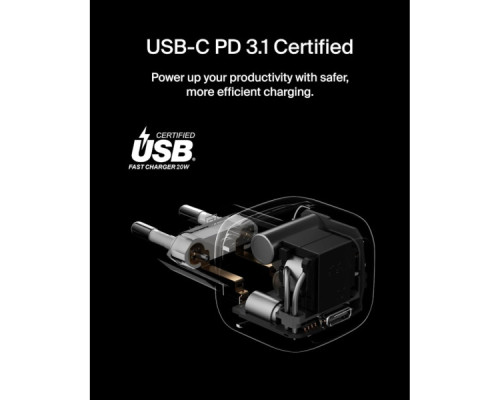 Зарядний пристрій Belkin USB-C PD20W PPS white (WCA009KQWH)