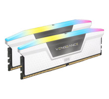 Модуль пам'яті для комп'ютера DDR5 32GB (2x16GB) 5200 MHz Vengeance RGB White Corsair (CMH32GX5M2B5200C40W)