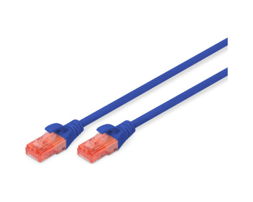 Патч-корд 2м, CAT 6 UTP, AWG 26/7, Cu, LSZH, blue Digitus (DK-1617-020/B)