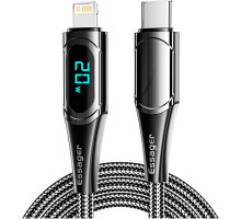 Дата кабель USB-C to Lightning 2.0m 20W Digital Display black Essager (EXCTL-YDA01)