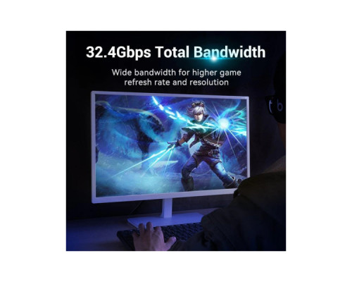 Кабель мультимедійний DisplayPort M to DisplayPort M 2.0m 8K60Hz black Vention (HCCBH)