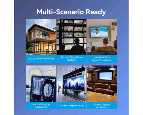 Кабель мультимедійний HDMI M to HDMI M 50.0m 4K fiber optic black Vention (ALSBX)