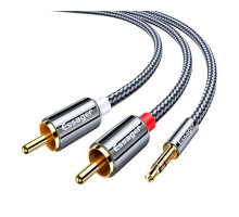Кабель мультимедійний 3.5mm M to 2xRCA M 2.0m Essager (EYPZJ-MYA0H)